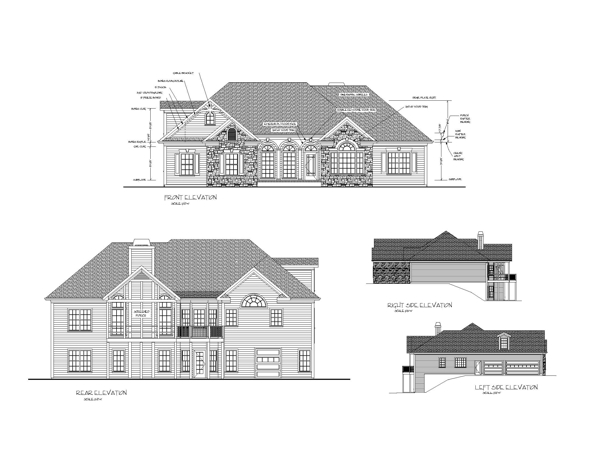 All Elevations image of The Cedarbrook House Plan